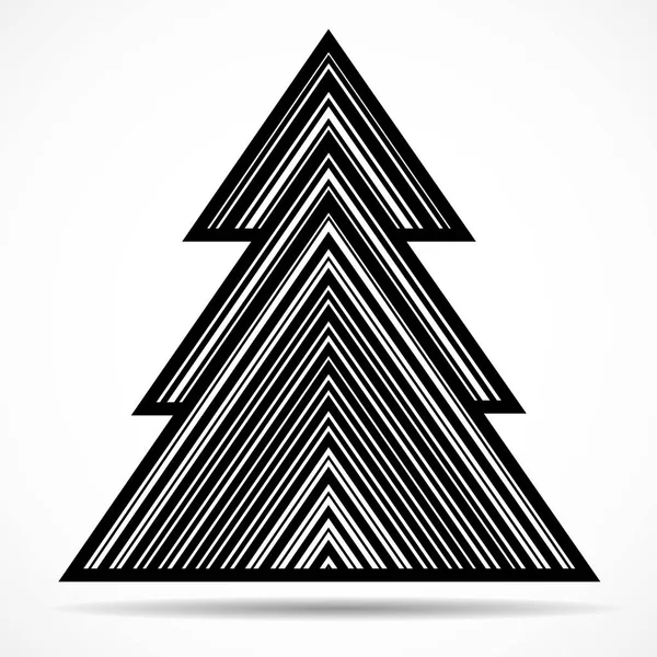 Abstract christmas tree of lines. Vector illustration. Eps 10 — Stock Vector