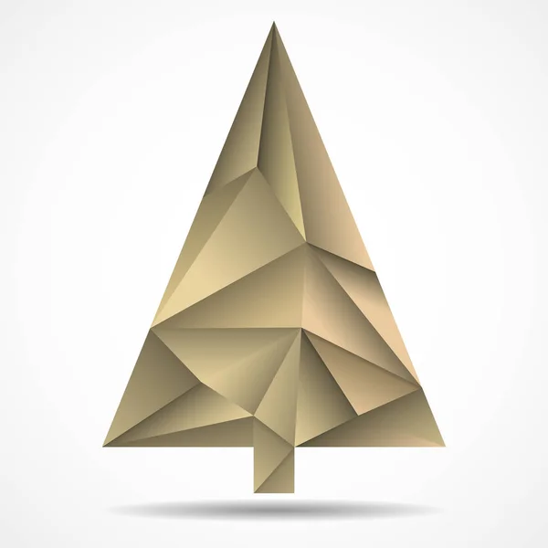 Абстрактная разноцветная елка из треугольников. Геометрический стиль — стоковый вектор
