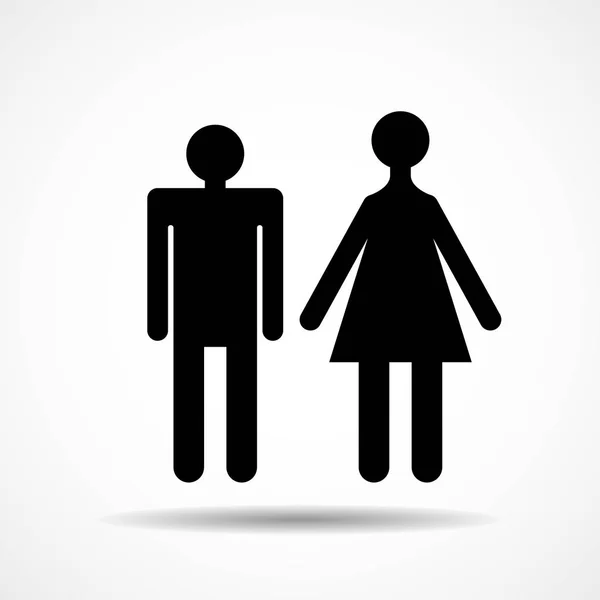 Άνδρας και γυναίκα σύμβολο. Επίπεδη σχεδίαση. Εικονογράφηση διάνυσμα. EPS 10 — Διανυσματικό Αρχείο
