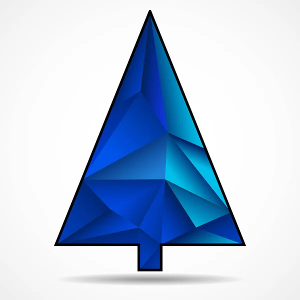 Abstrakte bunte Weihnachtsbaum aus Dreiecken. geometrischer Stil — Stockvektor