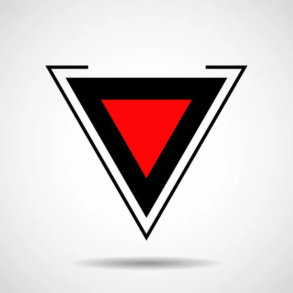 三角形の創造的なロゴ。幾何学的図形。ベクター デザインの要素 — ストックベクタ