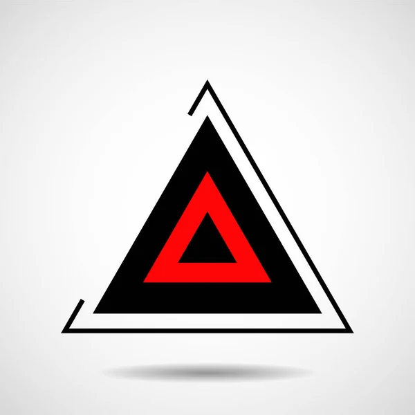 Kreativní logo trojúhelníku. Geometrický tvar. Vektorový grafický prvek — Stockový vektor