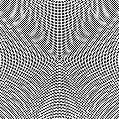 Arka plan noktalı soyut. Radyal desen. Vektör