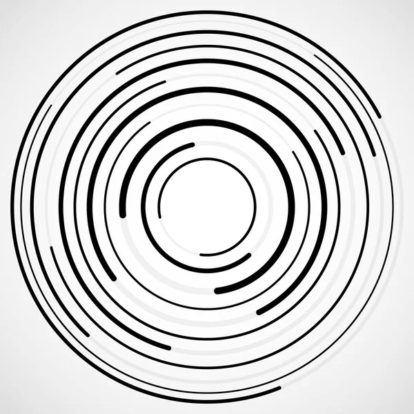 Fond abstrait de cercles avec lignes, fond technologique, formes géométriques, illustration vectorielle, eps 10 — Image vectorielle