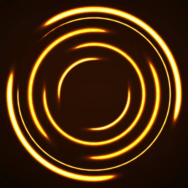 Streszczenie tło świecące kręgów. Neon logo. Wektor — Wektor stockowy