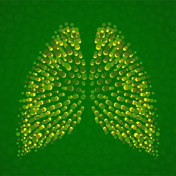 Abstracte menselijke longen van kleurrijke cirkels. Vector — Stockvector