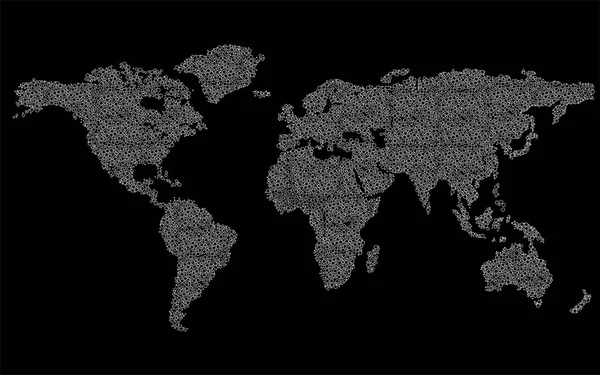 Soyut Dünya Haritası nokta. Vektör arka plan — Stok Vektör