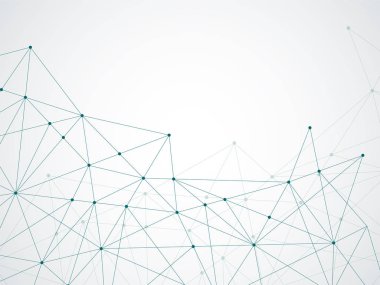Soyut geometrik arka plan-noktalar ve çizgiler bağlanma. Modern teknoloji kavramı. Poligonal yapısı
