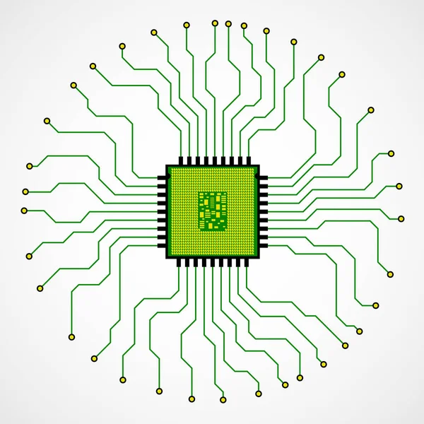 Cpu 마이크로프로세서 마이크로 일러스트 Eps — 스톡 벡터