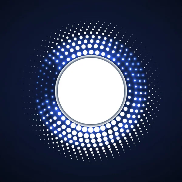 円を描く、半円の点線の背景、ベクトル — ストックベクタ