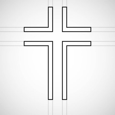 Soyut haç. Hıristiyan Sembolü. Satır işareti