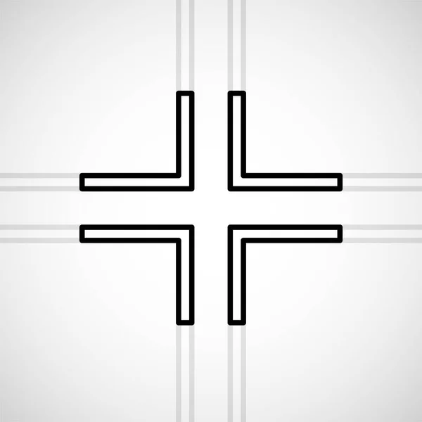Çapraz. Christian Symbol. Çizgiler iz. Vektör — Stok Vektör