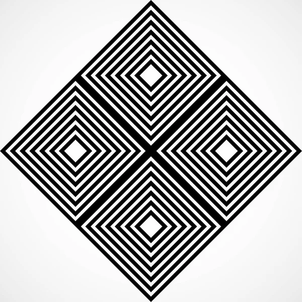 Αφηρημένο τετράγωνο με γραμμές, γεωμετρικό σχήμα. Στοιχεία σχεδιασμού διανύσματος — Διανυσματικό Αρχείο