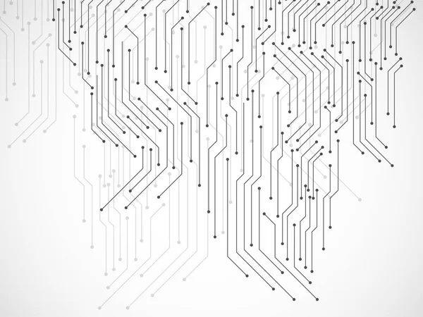 Fond abstrait avec circuit imprimé, fond technologique — Image vectorielle