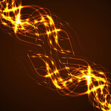 Soyut parlayan dalgalı çizgiler, kavisli çizgiler, fütüristik arka plan