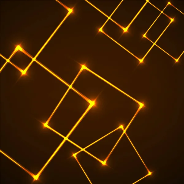 Abstrakter Hintergrund mit Neon-Quadraten für das Design — Stockvektor