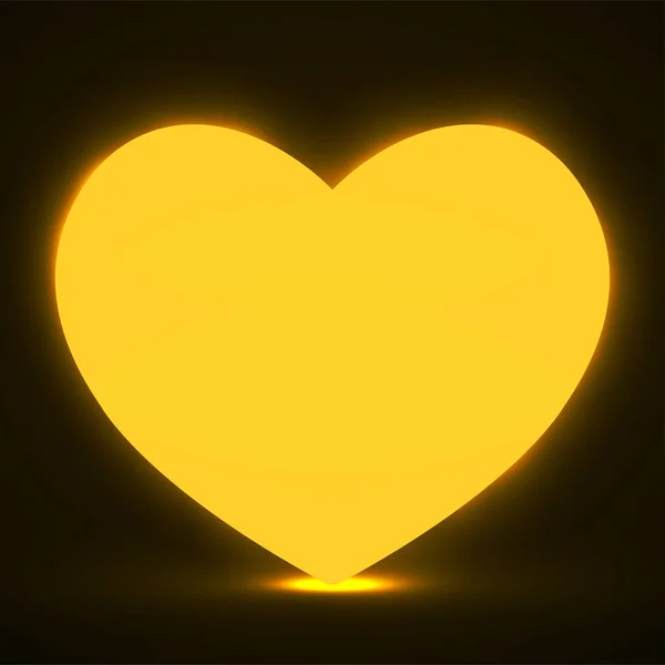 Big glowing heart. Valentines Day background. Vector illustration — Stock Vector
