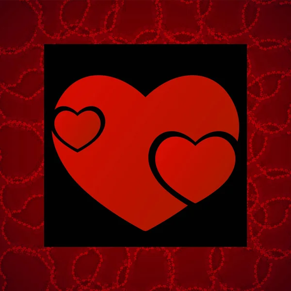 Srdeční rámeček, silueta srdce velkého srdce. Valentýn. Vektorová ilustrace — Stockový vektor