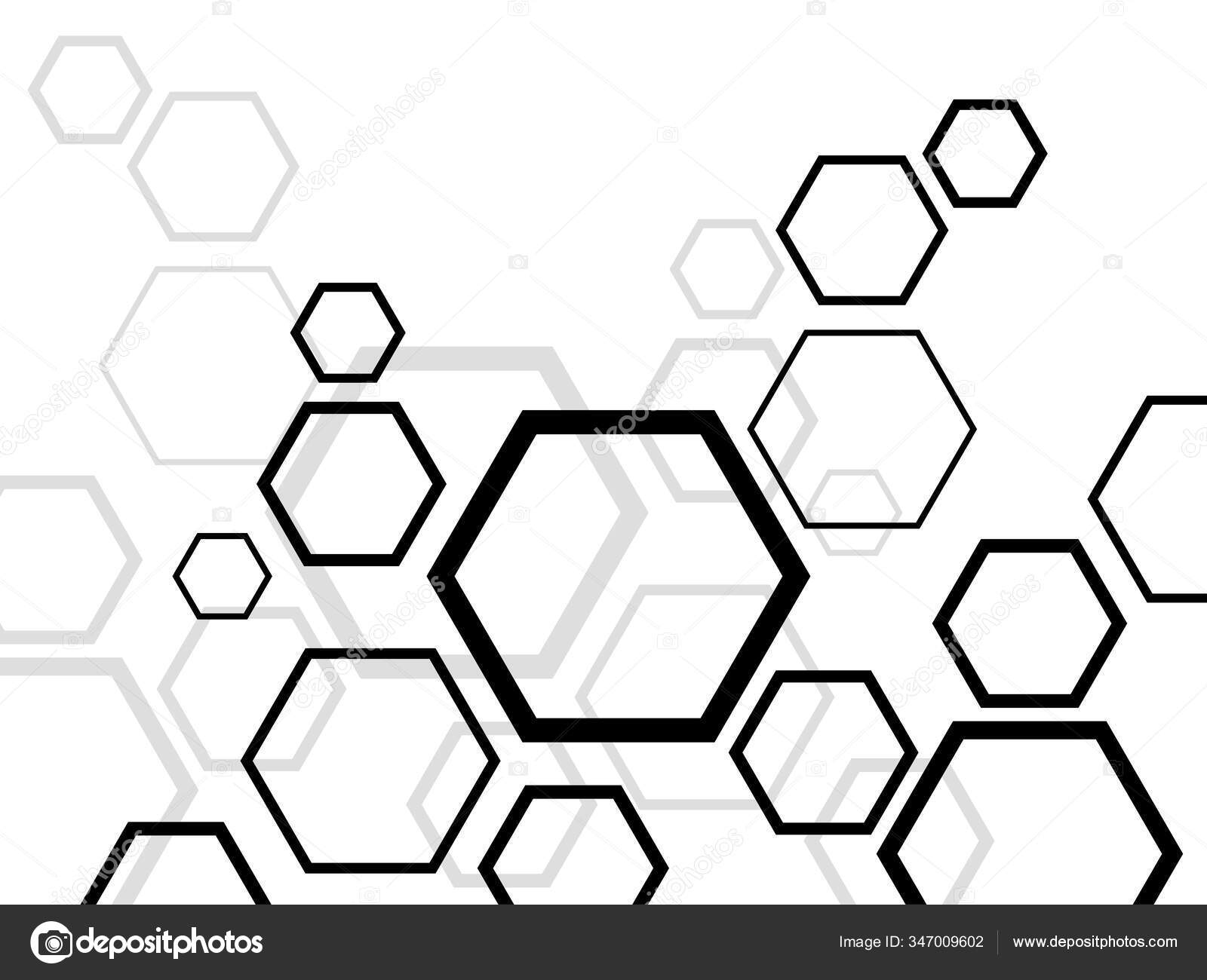 Abstract Hexagon Background Molecular Structure Geometric Shape ...