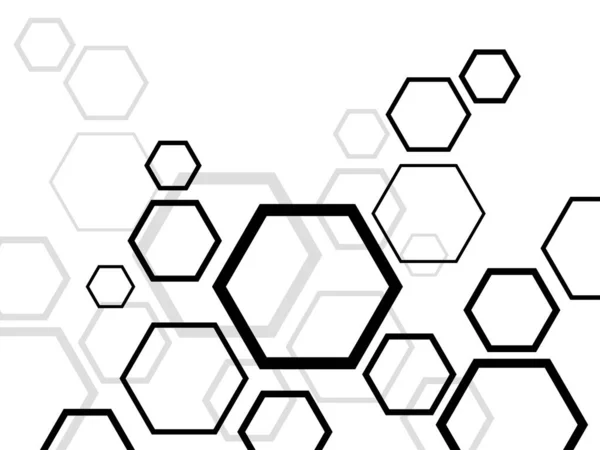Αφηρημένο Εξάγωνο Φόντο Μοριακή Δομή Γεωμετρικό Σχήμα Εξάγωνα Εικονογράφηση Διανύσματος — Διανυσματικό Αρχείο