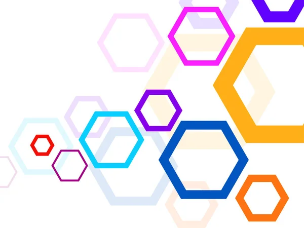 Абстрактный Шестиугольник Фон Молекулярная Структура Геометрическая Форма Шестиугольниками Векторная Иллюстрация — стоковый вектор