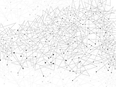 Noktaları ve çizgileri birleştiren soyut geometrik arkaplan. Modern teknoloji konsepti. Çokgen yapı. Geleceksel Tasarım