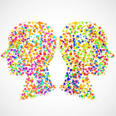 Soyut iki renkli mürekkep sıçraması, grunge sıçraması.