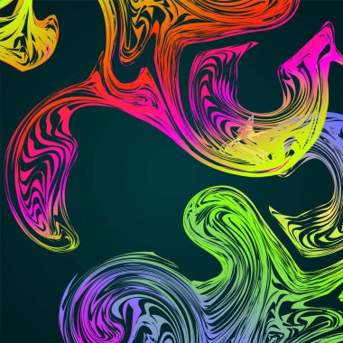Colorfuls dalgaları, parlak renkli arka plan soyut fütüristik spirales