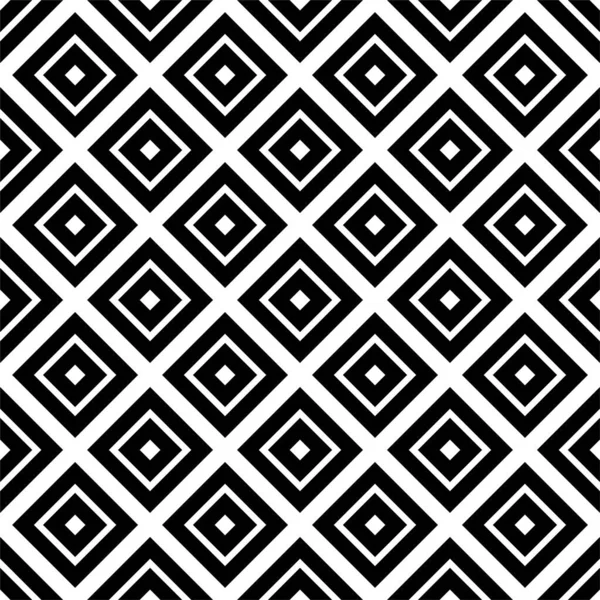 Vektorgeometrisches Nahtloses Muster Mit Rauten Schwarz Weiß Abstrakte Muster Hintergrund — Stockvektor