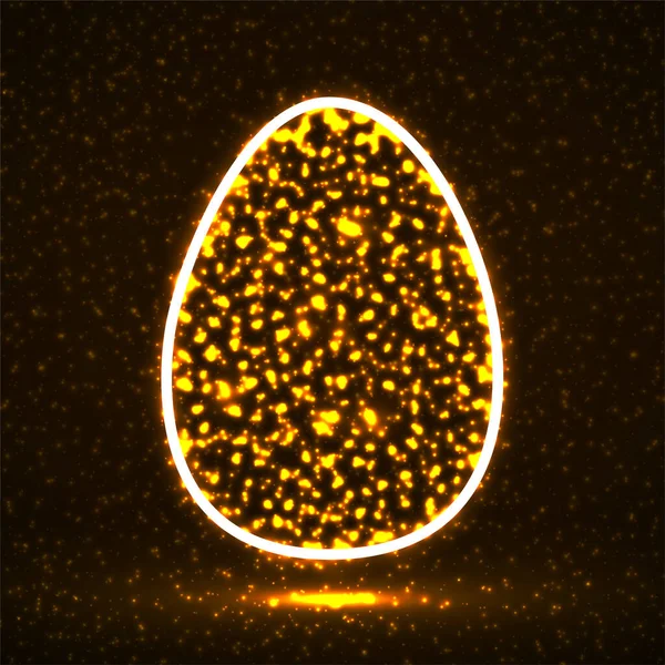 带发光粒子的复活节彩蛋 复活节快乐蛋 — 图库矢量图片