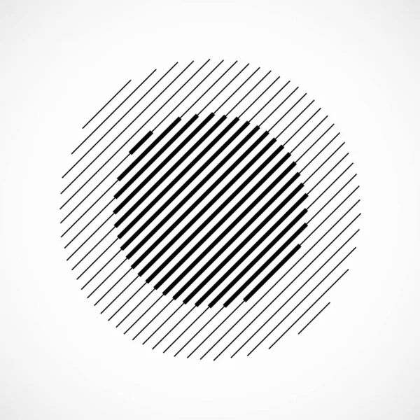 Abstract Geometrisch Logo Van Lijnen Halftone Cirkel Voor Ontwerp — Stockvector