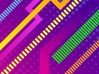 Vektör soyut renkli geometrik pankart, gradyan çizgili dokulu arkaplan, sunum şablonu