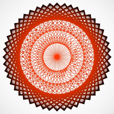 Çokgen elemanı vektör kablosu, bağlı çizgiler ve noktalar ile geometrik figür