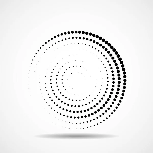 Abstract Dotted Circles Dots Circular Form Vector Design Element — Stock Vector