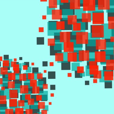 Üst üste binen karelerle soyut geometrik arkaplan. Vektör