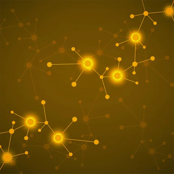 Abstrakter Hintergrund Der Moleküle Verbundene Struktur Dna Atom Neuronen Wissenschaftliches — Stockvektor
