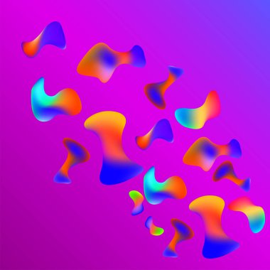 Renkli şekillerin soyut arkaplanı, eğimli desenler. Vektör illüstrasyonu