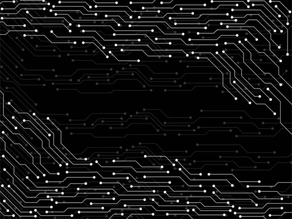 Abstrakter Hintergrund Mit Leiterplatte Technologie Textur Elektronische Hauptplatine Vektorillustration — Stockvektor