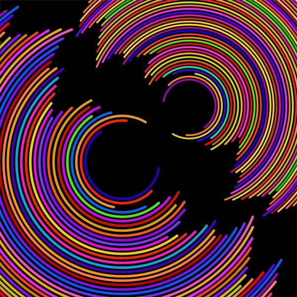 Abstrakcyjne Tło Kolorowych Okręgów Liniami Tło Technologiczne Kształty Geometryczne Ilustracja — Wektor stockowy