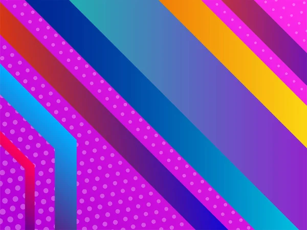 Abstrakter Farbenfroher Geometrischer Hintergrund Mit Streifen Ihr Modernes Banner Vektorillustration — Stockvektor