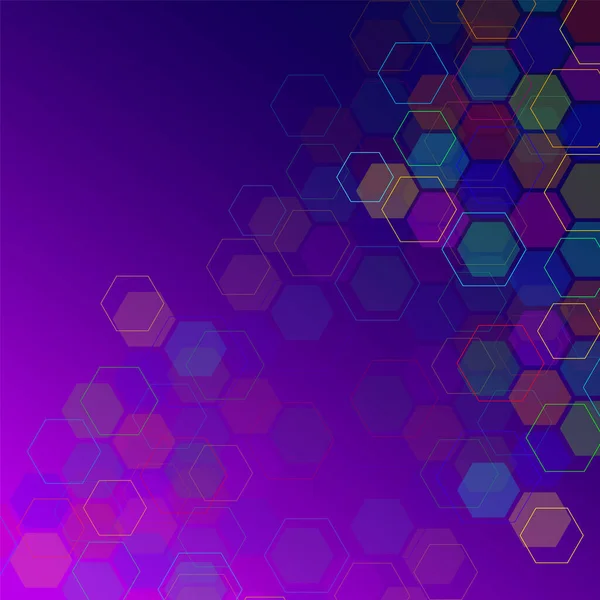 Fundal Geometric Abstract Hexagoane Colorate Ilustrație Vectorială — Vector de stoc