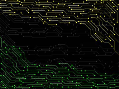 Abstract background with circuit board, technology texture. Electronic motherboard. Vector illustration clipart