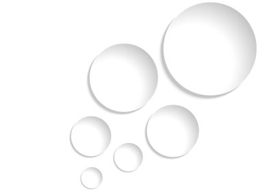 Kağıt daireli soyut arkaplan, vektör illüstrasyonu