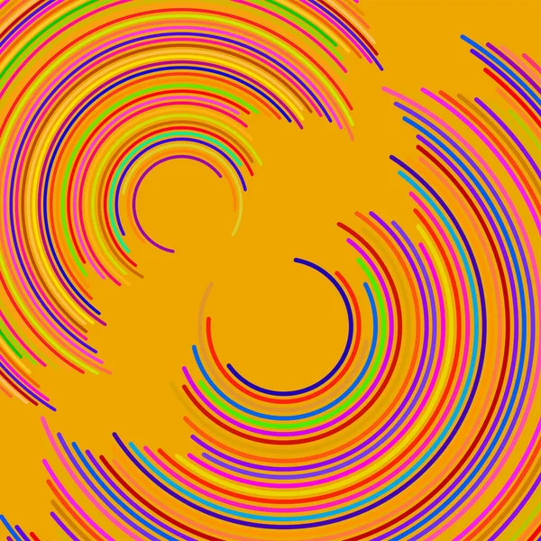 Fond Abstrait Cercles Colorés Avec Des Lignes Fond Technologique Formes — Image vectorielle