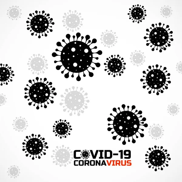 Coronavirus Sfondo Con Batteri Concetto Scienza Medicina Illustrazione Astratta Del — Vettoriale Stock