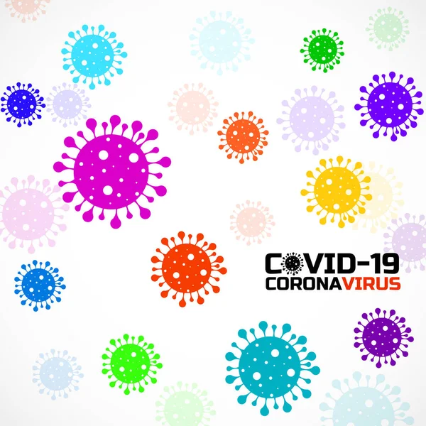 Coronavirus Háttér Baktériumokkal Tudomány Orvostudomány Absztrakt Vektor Illusztráció — Stock Vector