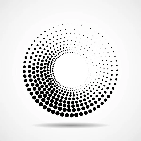 Abstracte Cirkels Stippen Cirkelvorm Vectorontwerpelement — Stockvector