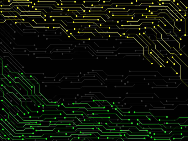 Abstrakt Bakgrund Med Kretskort Teknik Struktur Elektroniskt Moderkort Vektorillustration — Stock vektor