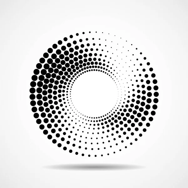 Abstrakta Prickiga Cirklar Punkter Cirkulär Form Vektorns Konstruktionsdel — Stock vektor