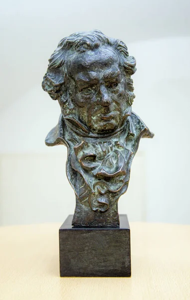 Busto de Francisco de Goya feito em bronze — Fotografia de Stock